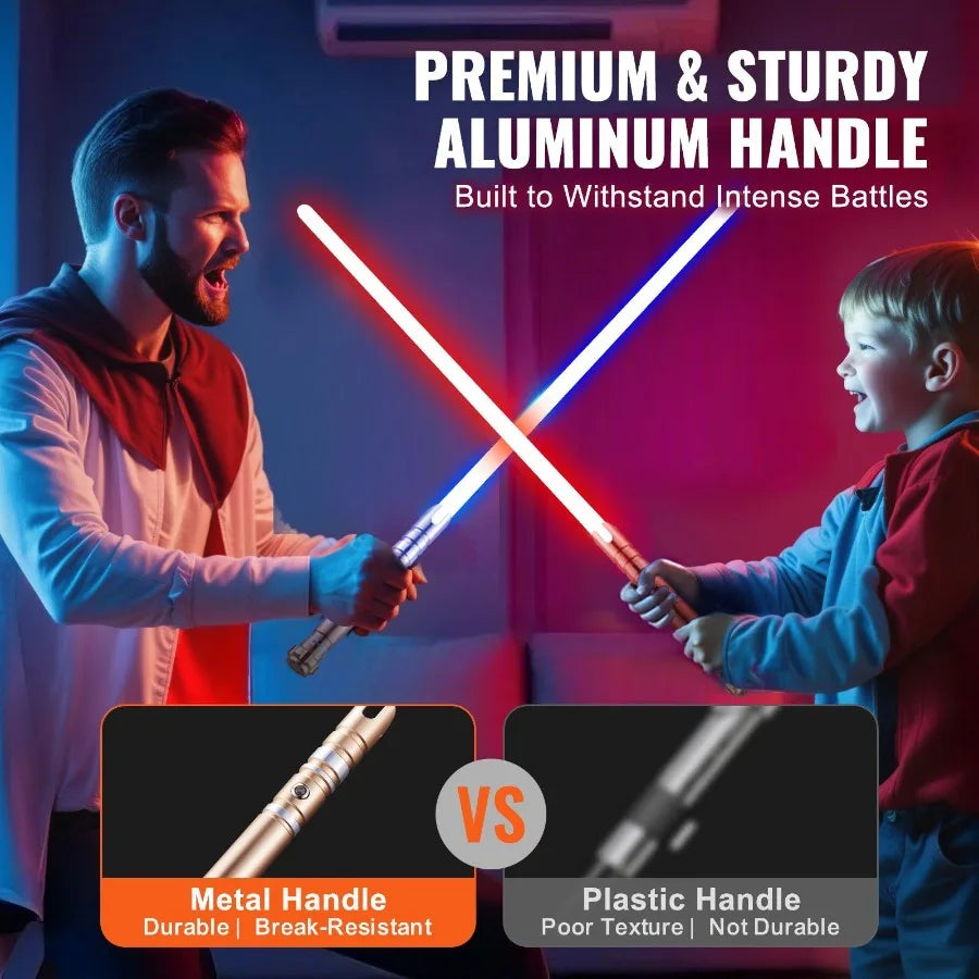Lightsaber 12 RGB Colors 41 Mute Sound Rechargeable Dueling Light Saber