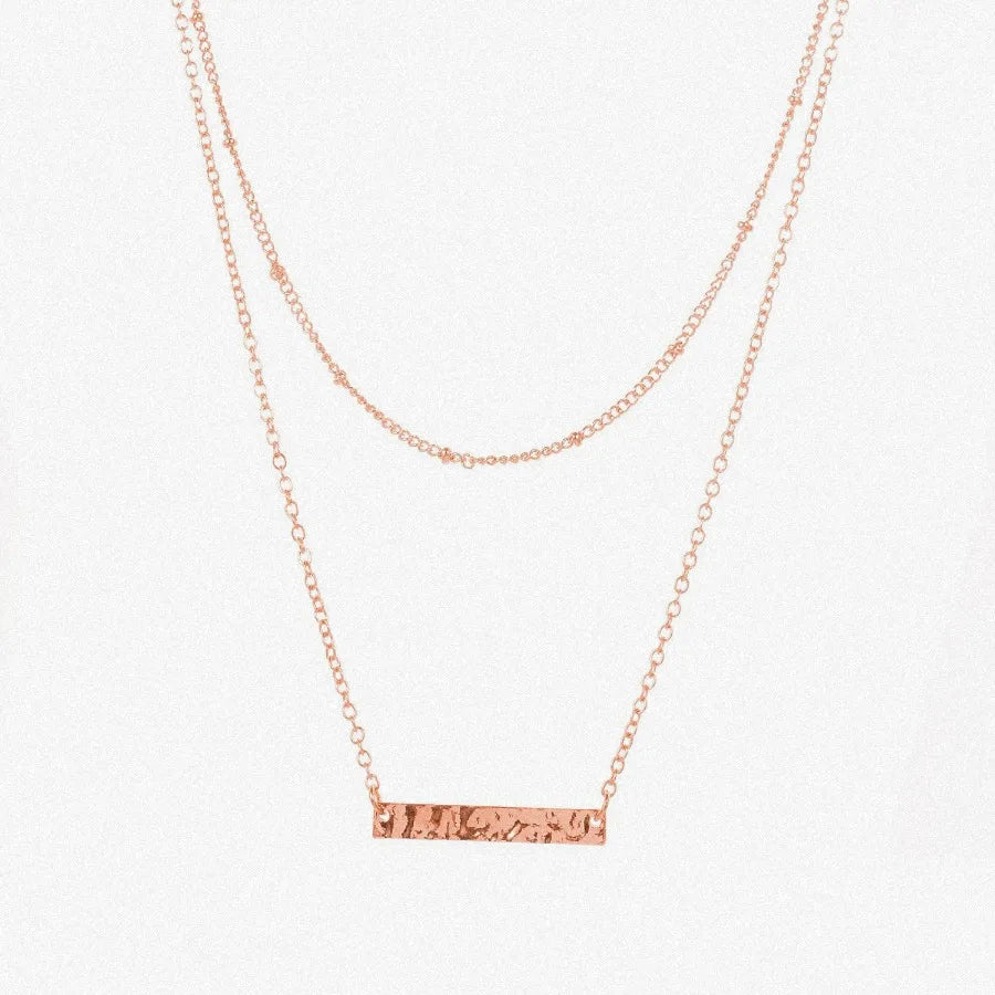 Layered Heart Necklace Pendant Handmade 18k Gold Plated Dainty Gold Choker Arrow Bar Layering Long Necklace for Women