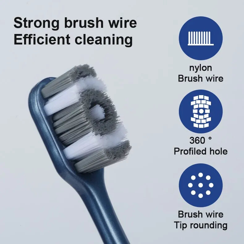 6 Pack Hard bristled toothbrush Set