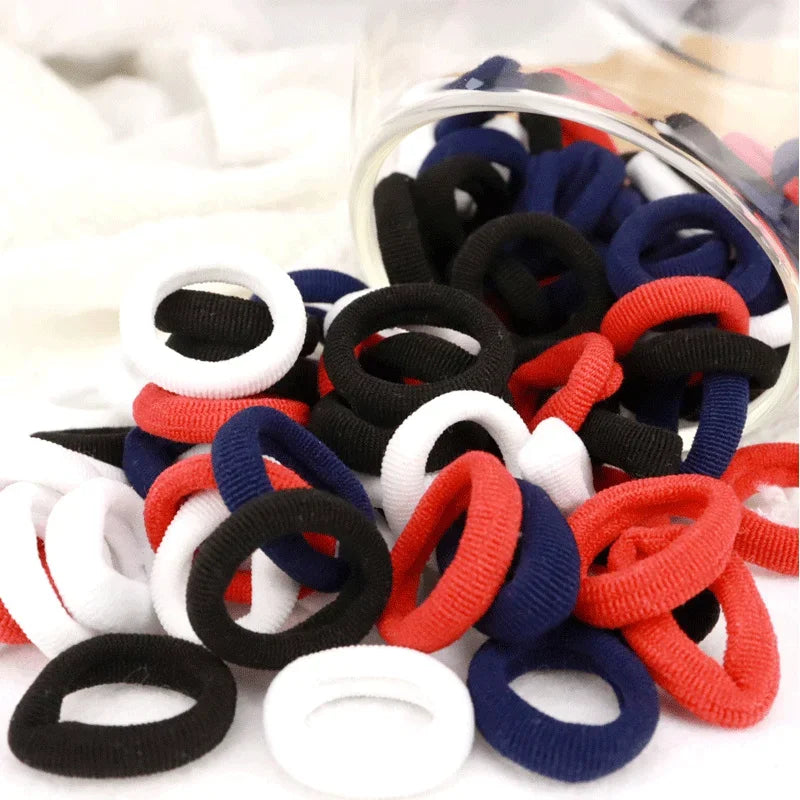 200Pc Colorful Nylon Elastic Hair Bands