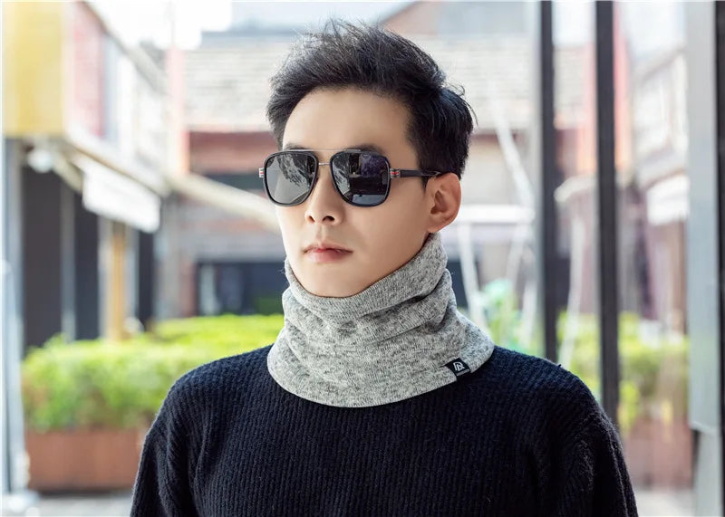 Unisex Solid Cashmere Ring Scarf