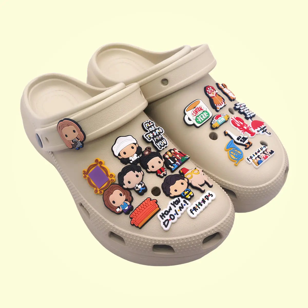 Single Piece Old Friends Shoe Charm – Fun Garden Shoe & Clog Decoration Pin, Unisex Gift