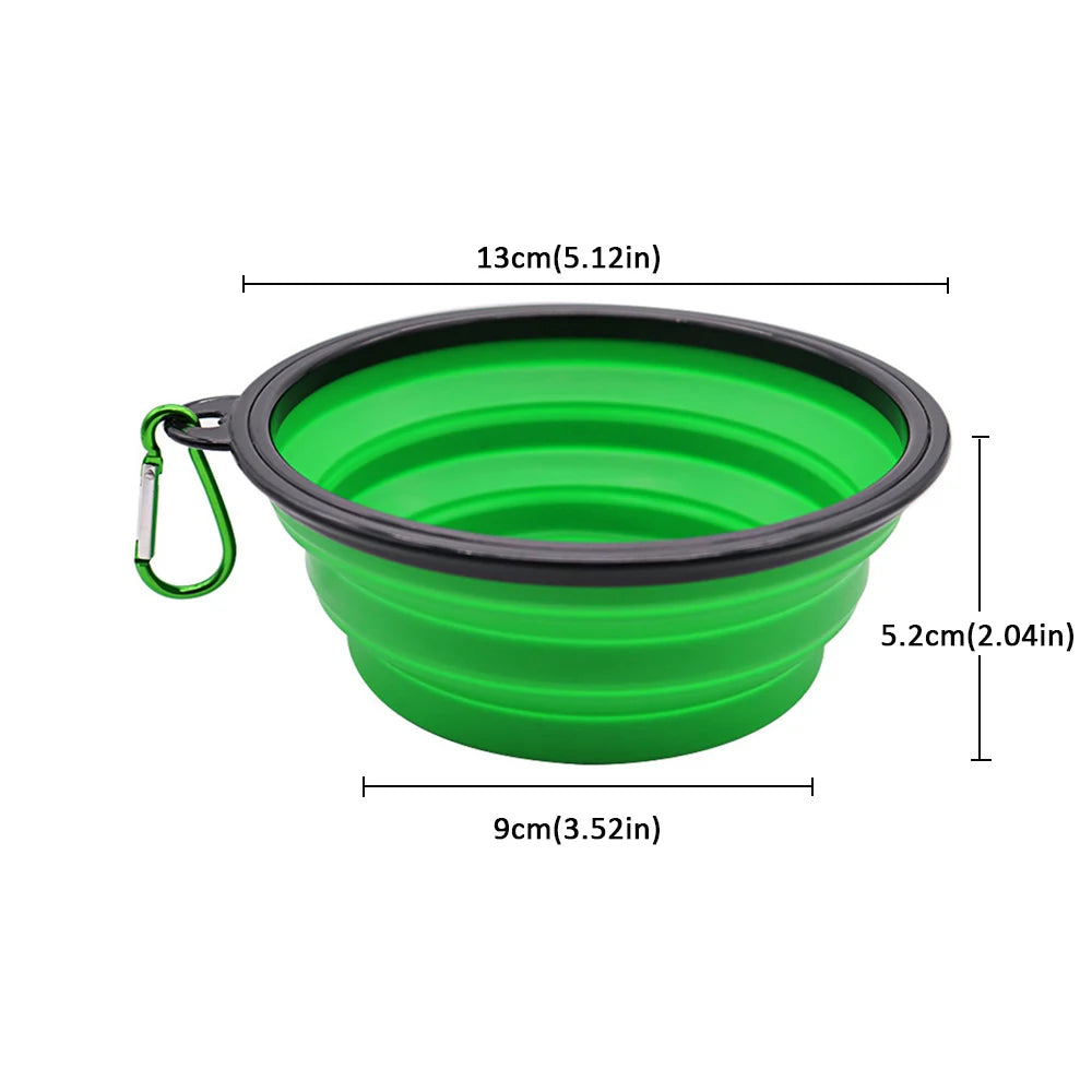Portable Folding Silicone Pet Bowl – Outdoor Travel Food & Water Dish for Dogs & Cats