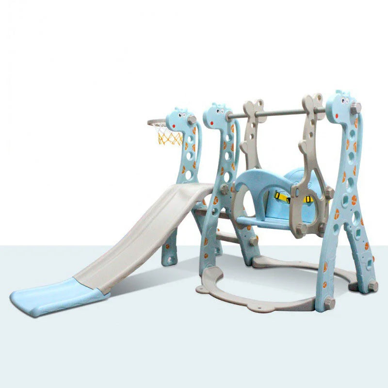 Household Children's Toys Slide Indoor Outdoor Family Playground Props Cartoon Giraffe Combination Swing Toys Gift for Kids