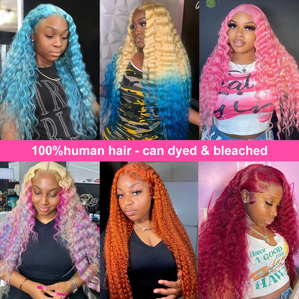 Silkwave 613 Honey Blonde Color 13x6 HD Lace Frontal Wig Human Hair Curly Wig Deep Wave 13x4 Lace Front Human Hair Wig For Women