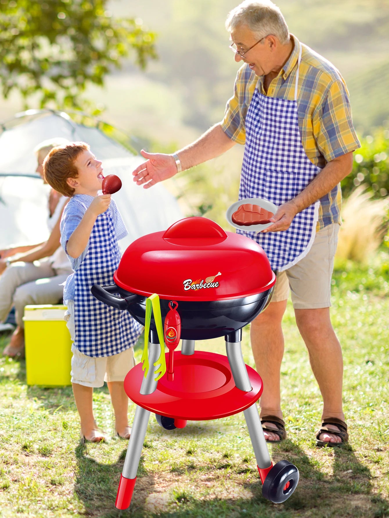 BBQ Cooking Kitchen Toys Interactive BBQ Toys Food Cooking Toys Kids Kitchen Pretend Games 24PCS