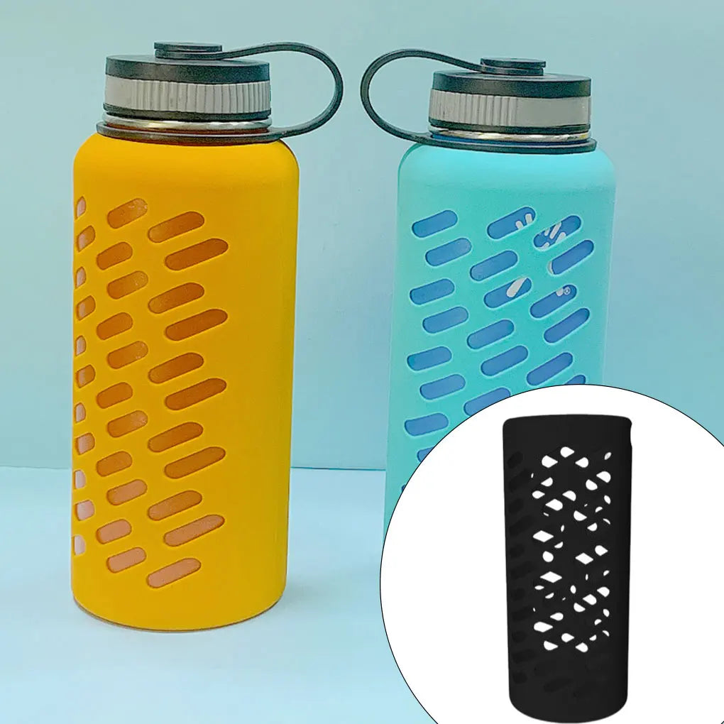 Silicone Cover Accessories Professional Anti-scratching Solid Color Protective Caps Replacement for 18-32-40oz Blue S