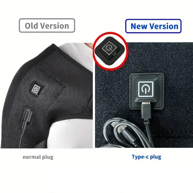 USB Electric Shoulder Brace Heated Massage Belt