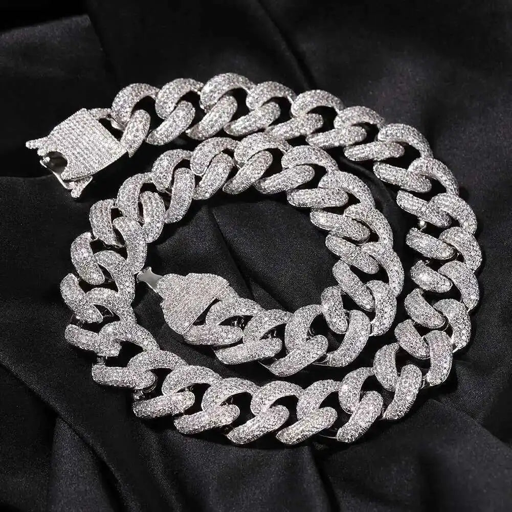 Wholesale Price Miami Men Necklace Hip Hop Jewelry Iced Out Cuban Link Chain