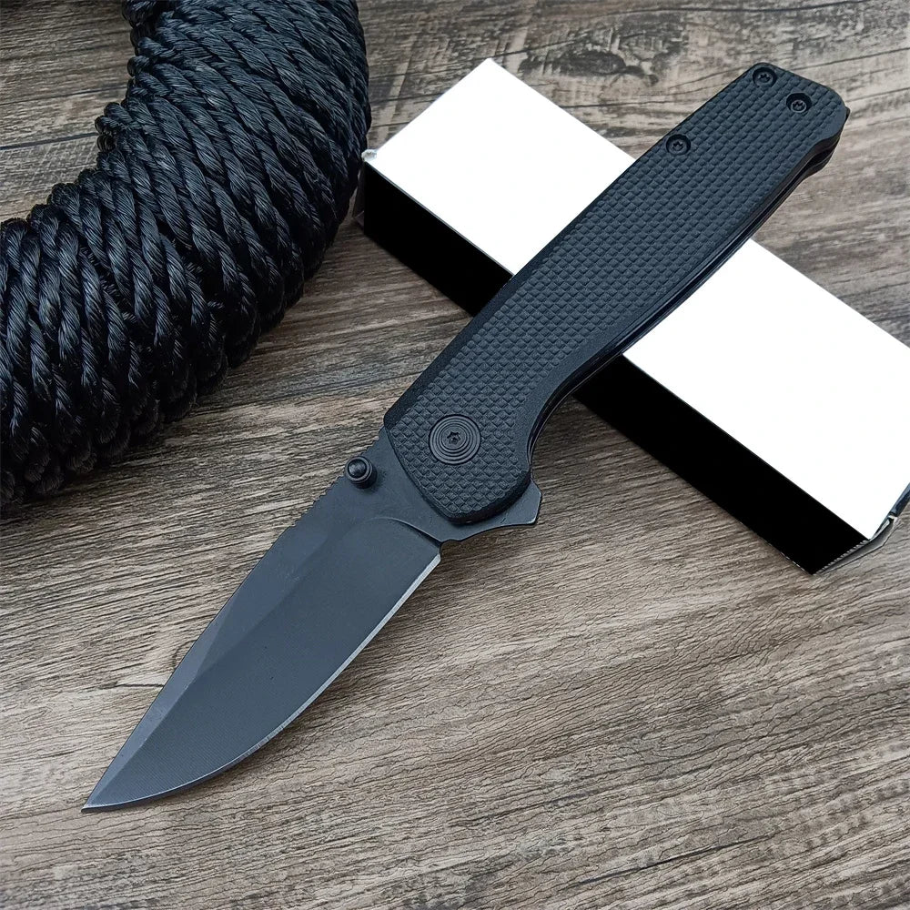 Bearing Survival Flipper Pocket Knife Hunting Camping Edc Self Defense D2 Blade Fiberglass Handle Military Tactical Folding Tool