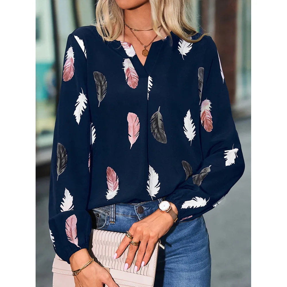 Feather Pattern Blouse