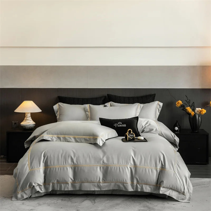 Egyptian Cotton Luxury Embroidert Bedding Set