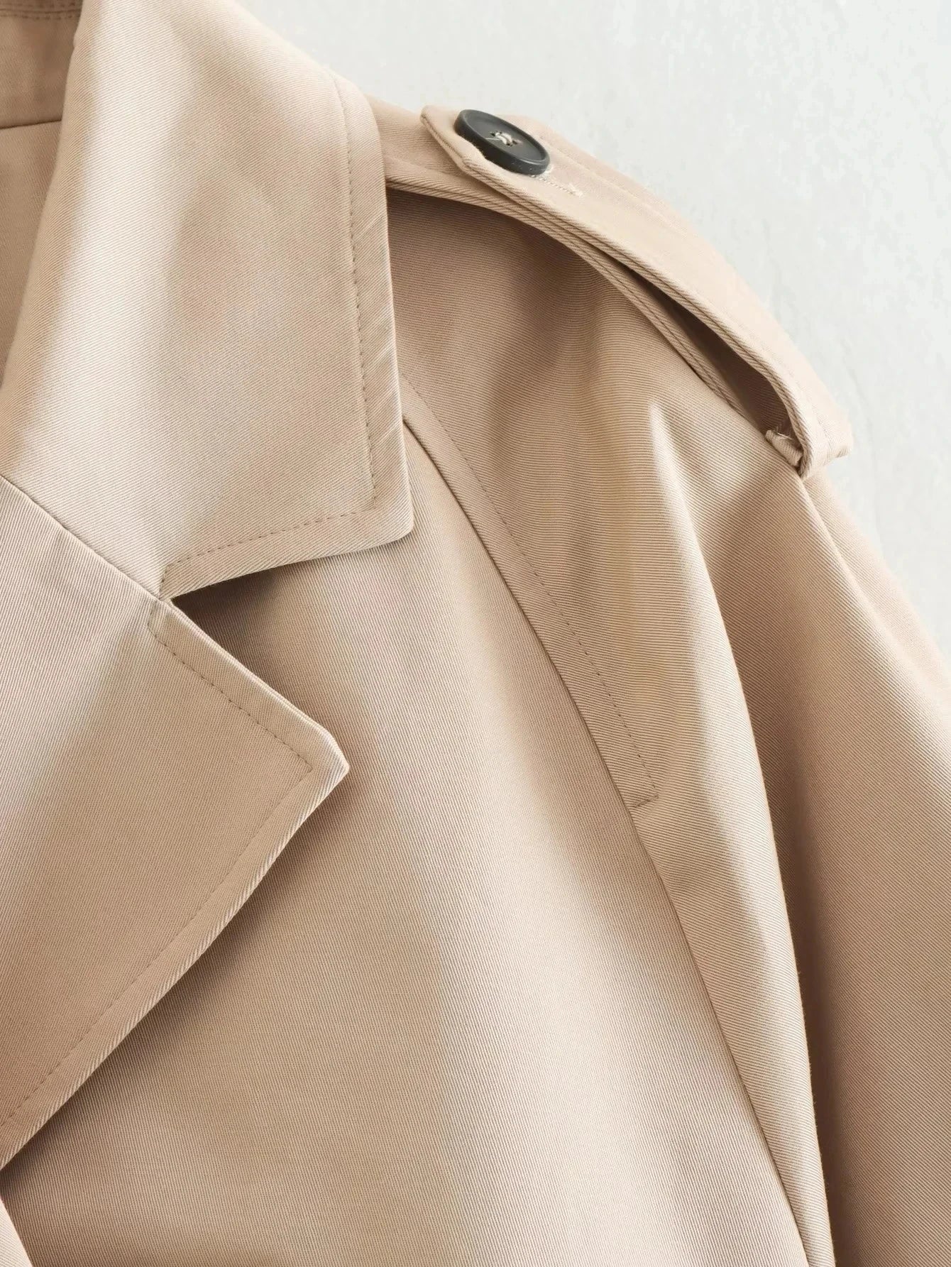 Belt Cropped Trench Coat