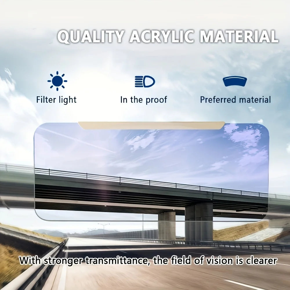 Polarized Sun Visor For Car,Anti-Glare Sun Visor Extension,Universal Car Sun Visor, Adjustable UV Protector For Safe Driving