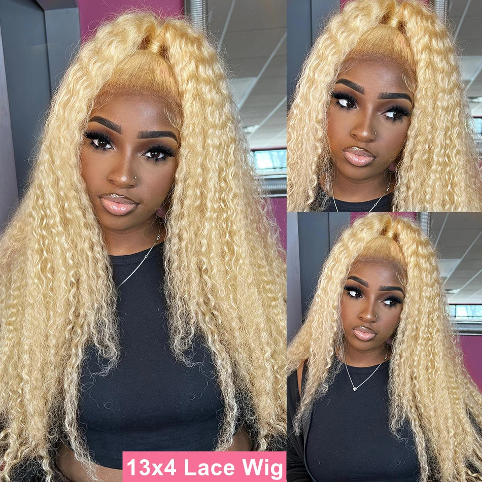 Silkwave 613 Honey Blonde Color 13x6 HD Lace Frontal Wig Human Hair Curly Wig Deep Wave 13x4 Lace Front Human Hair Wig For Women