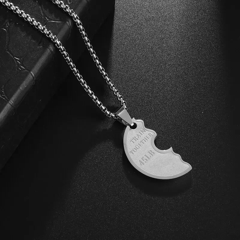 Titanium Steel Dumbbell Necklace