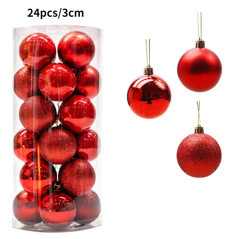 24-36Pcs Xmas Tree Balls Decorations