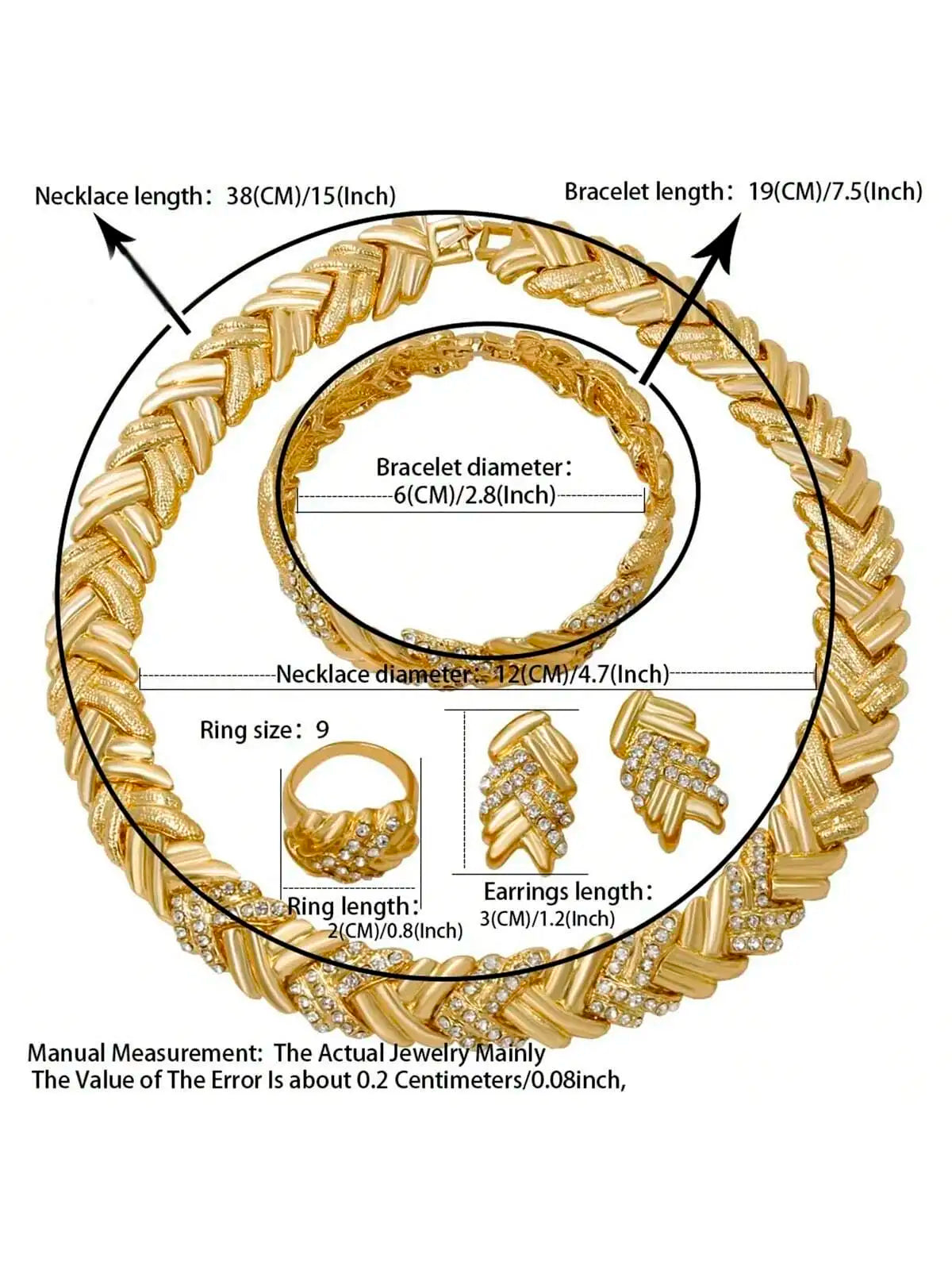 18K Gold Plated Jewelry Set