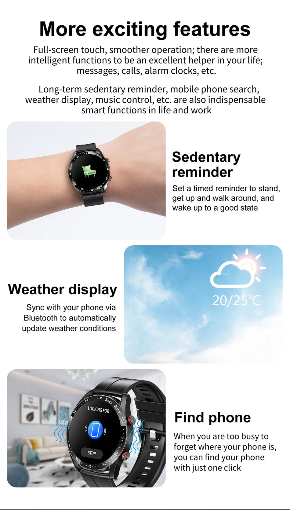 GT Series Smart Watch For Android IOS