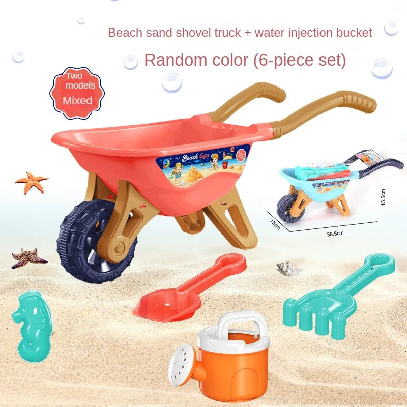 Children Beach Sand Play Tool Set Sand Bucket Sieve Funnel Sand Shovel Sand Wagon Watering Can Summer Outdoor Toys for Kids