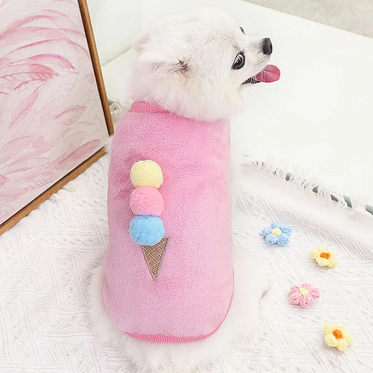 Cute Fleece Dog Winter Coat