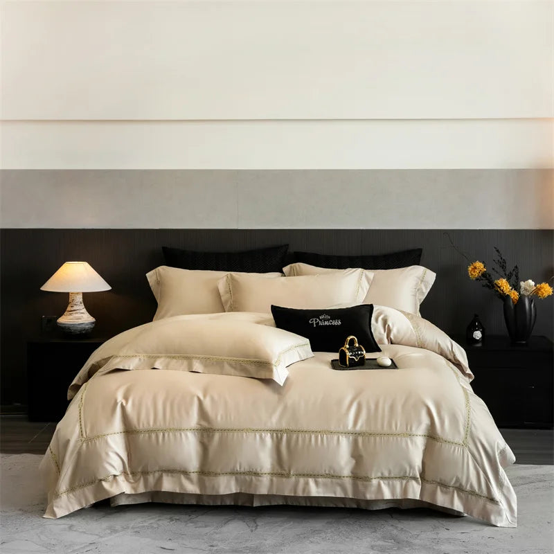 Egyptian Cotton Luxury Embroidert Bedding Set
