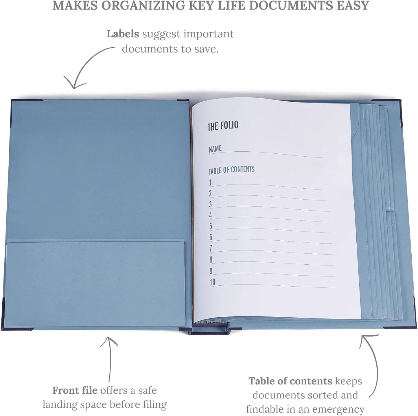 Multifunctional binder organizer,folio folders with label pockets,document organizer for personal,school and office file storage