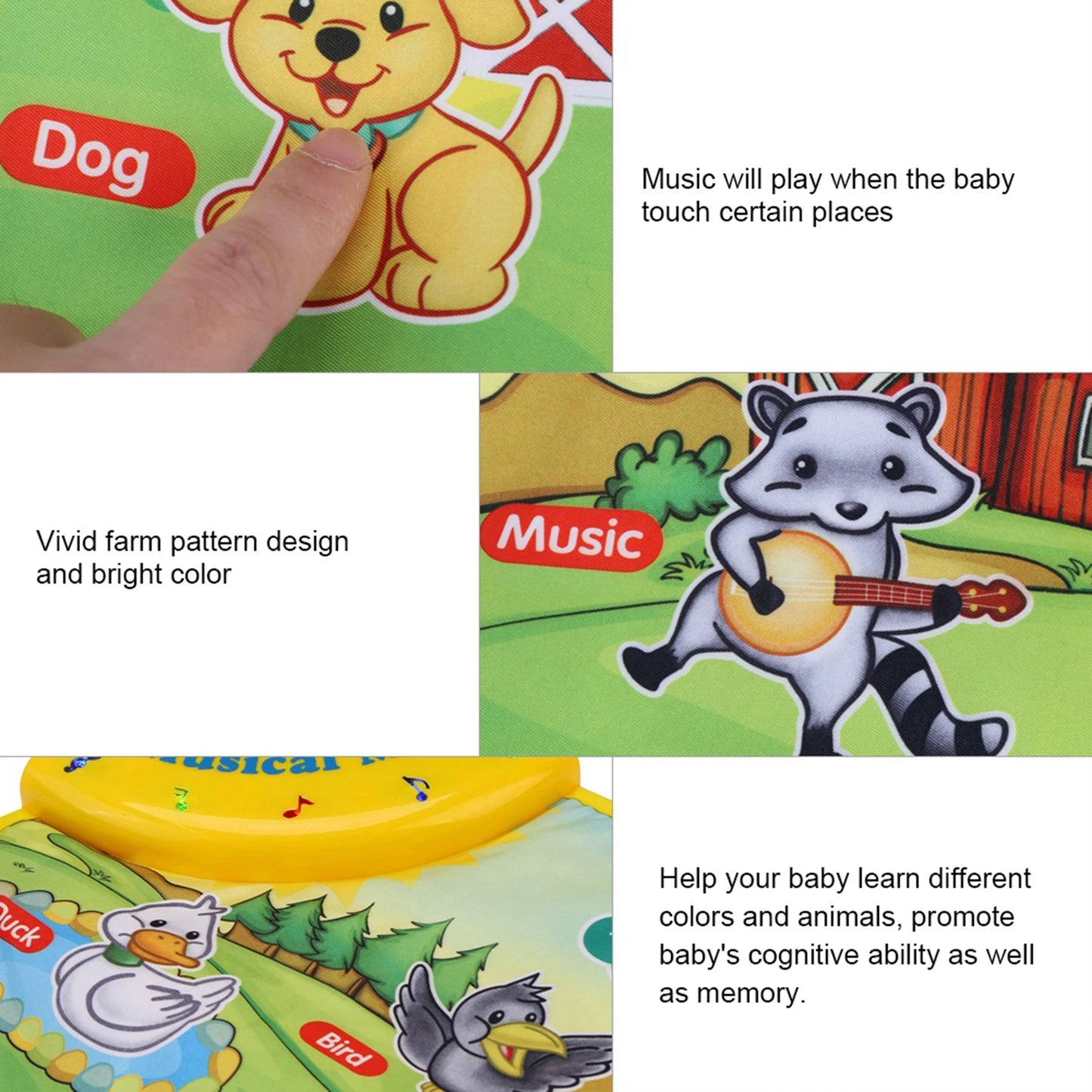 Baby Music Mat Children Crawling Piano Carpet Educational Musical Toy Kids Gift