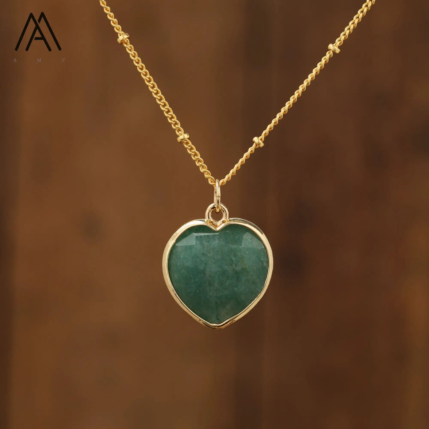 Natural Roses Quartz Heart Pendant Necklace For Women Elegant Romatic Gems Stone Necklace Jewelry Gifts Dropship