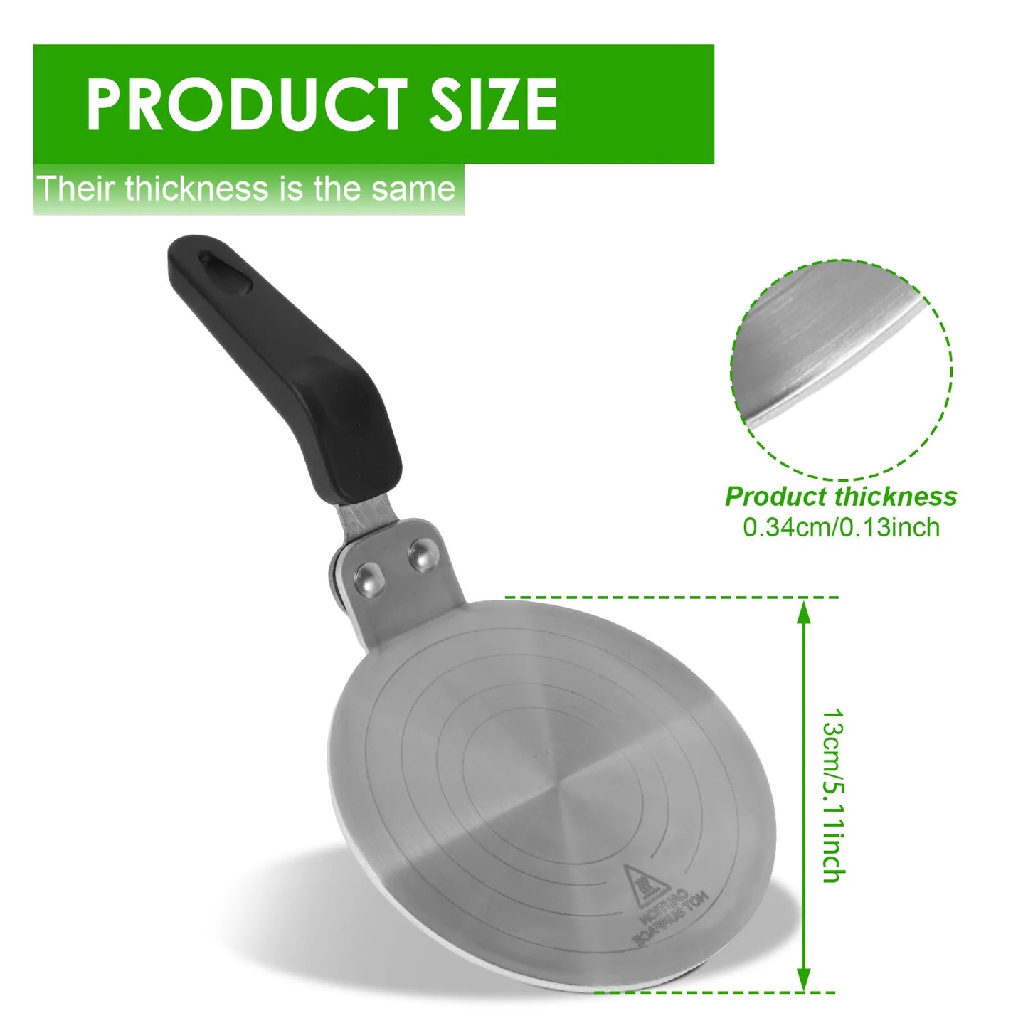 Heat Diffuser Plate Stainless Steel Induction Adapter Plate 13cm/20cm Round Heat Diffuser Cookware Pan Heat Induction Diffuser