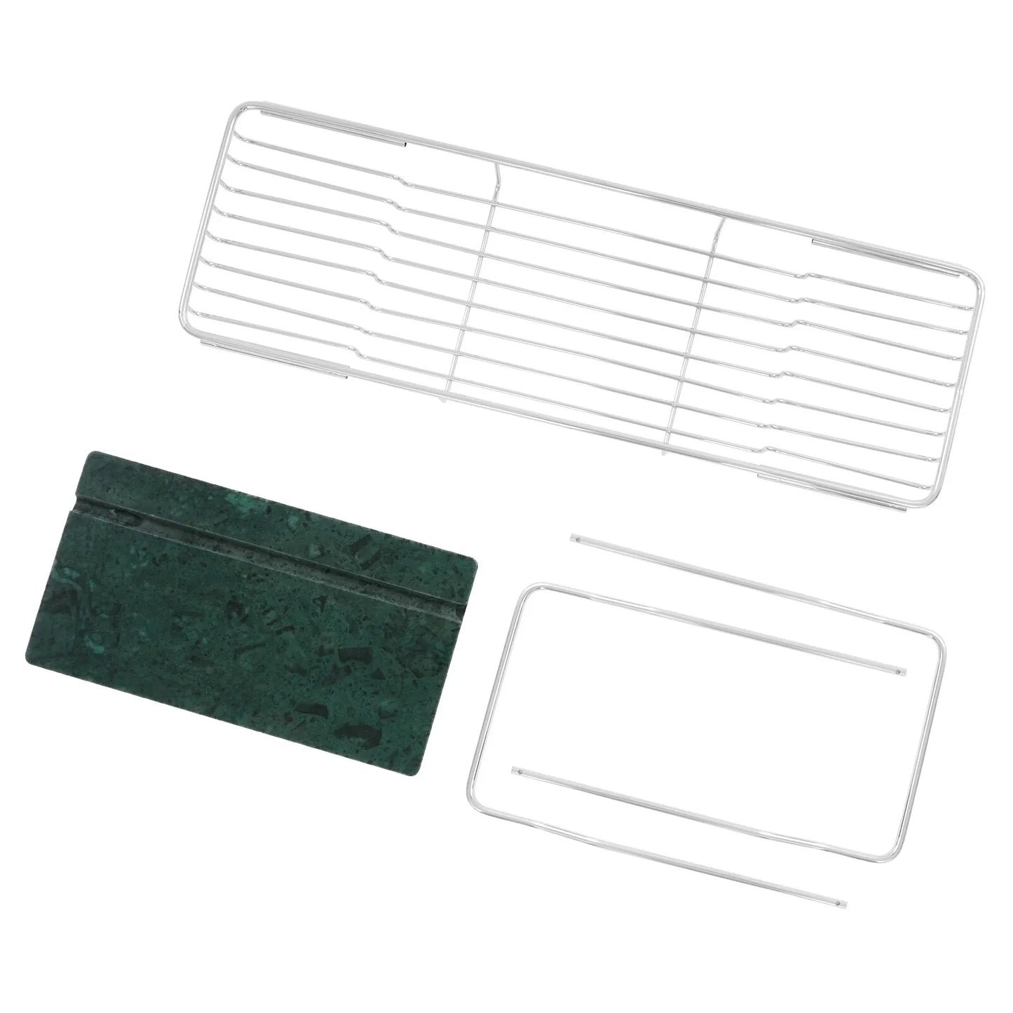 Expandable Stainless Steel Bathtub Tray, Bathtub Tray with Marble Board 68-90cm