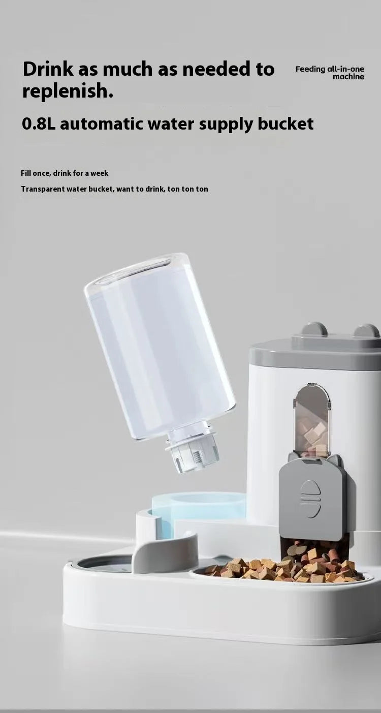 2-in-1 Integrated Fully Automatic Water & Food Dispenser