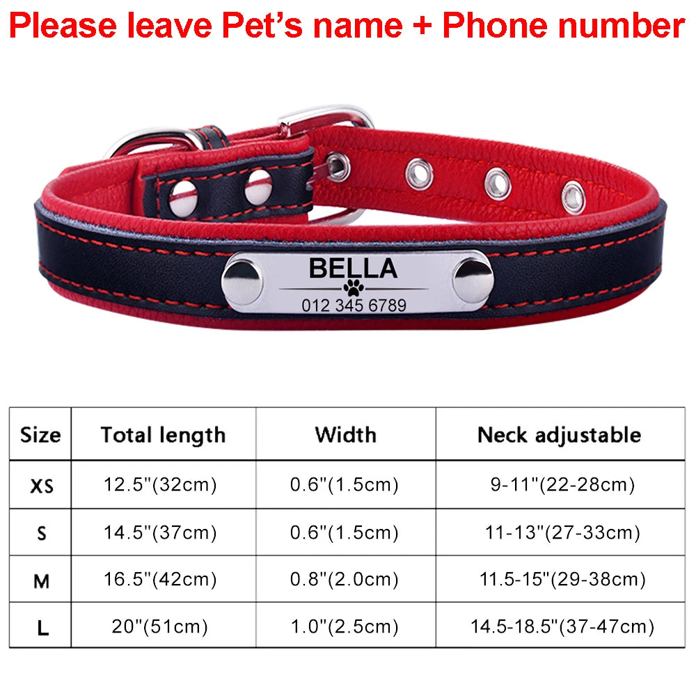 Personalized Leather Dog Collar