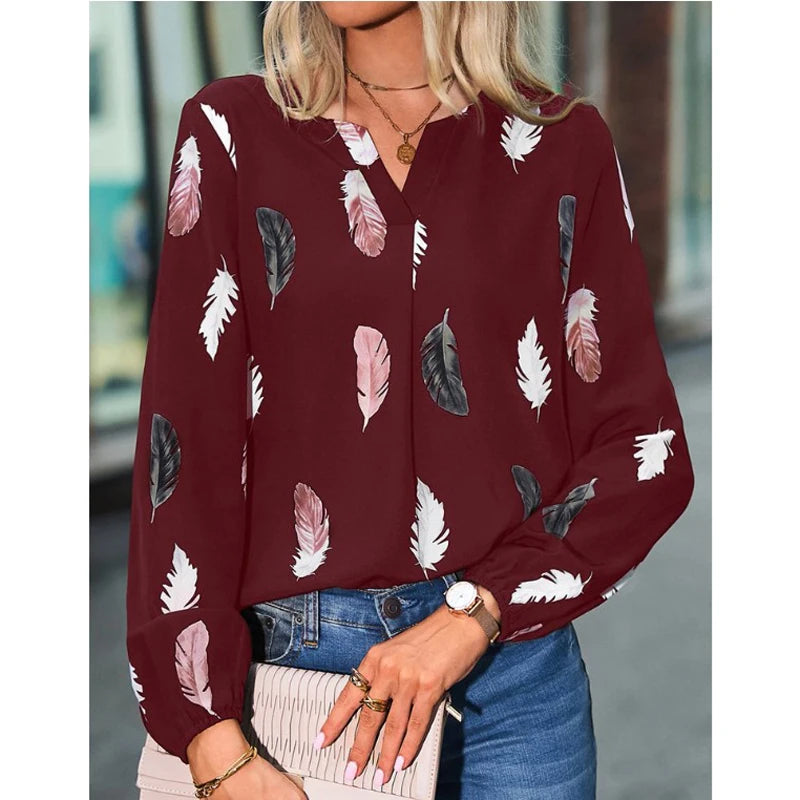 Feather Pattern Blouse
