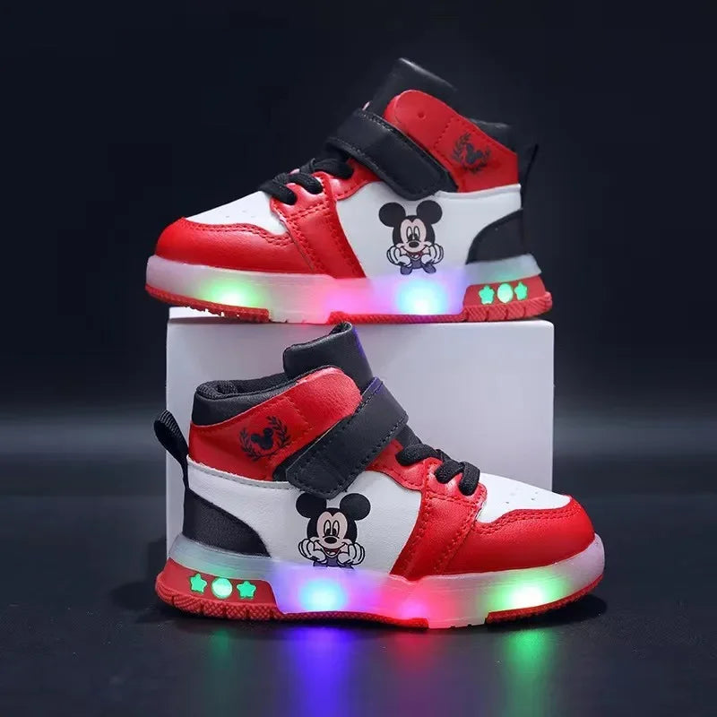 Mickey Mouse LED Shoes – Fun Casual Trainers with Light-Up Soles