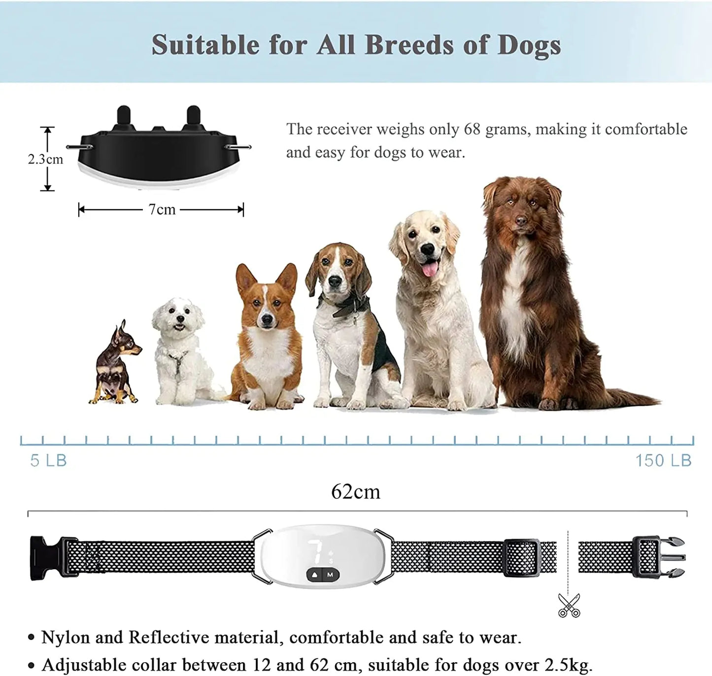 Electric Shock Vibration Anti Bark Collar