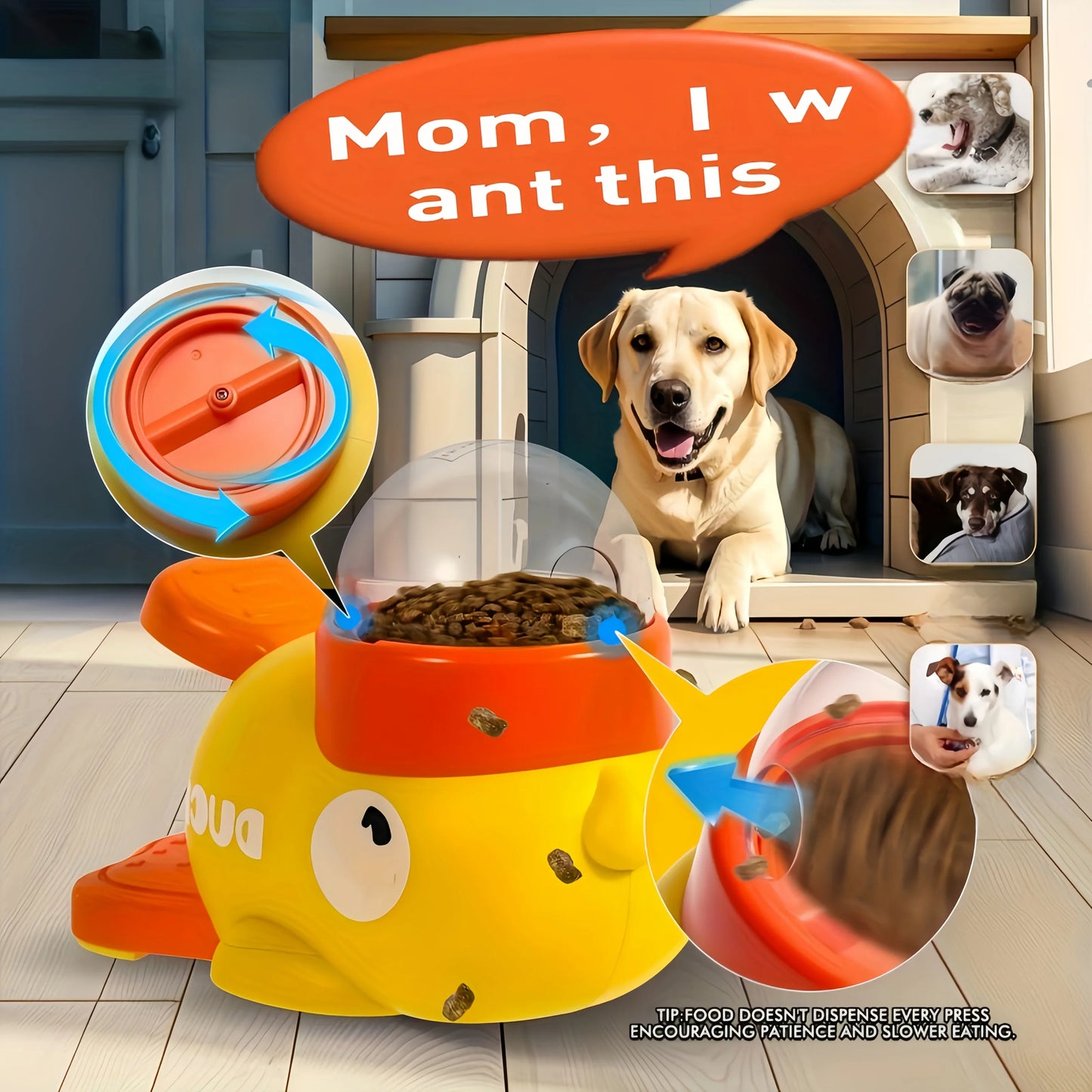 Automatic Pet Feeder Toy – Interactive Slow-Feed Bowl for Cats & Dogs, Fun Training Reward Game, No Batteries