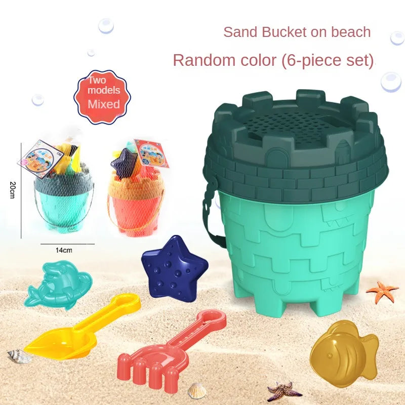 Children Beach Sand Play Tool Set Sand Bucket Sieve Funnel Sand Shovel Sand Wagon Watering Can Summer Outdoor Toys for Kids