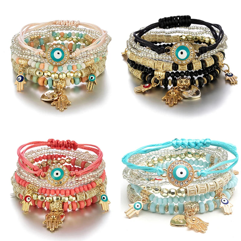 6Pc Set Bohemian Bracelet Set