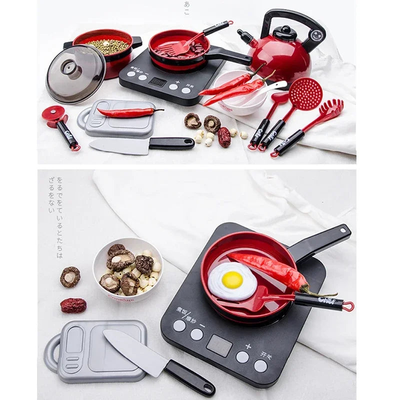 Set For Kids Kitchen Toys Girl Cooking Baby Cutting Fruit Cooking Kitchen Utensils Children's Simulation Education Pretend Play