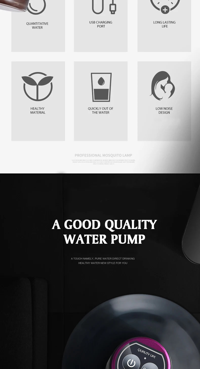 saengQ Automatic Water Pump Bottle Electric Water Dispenser