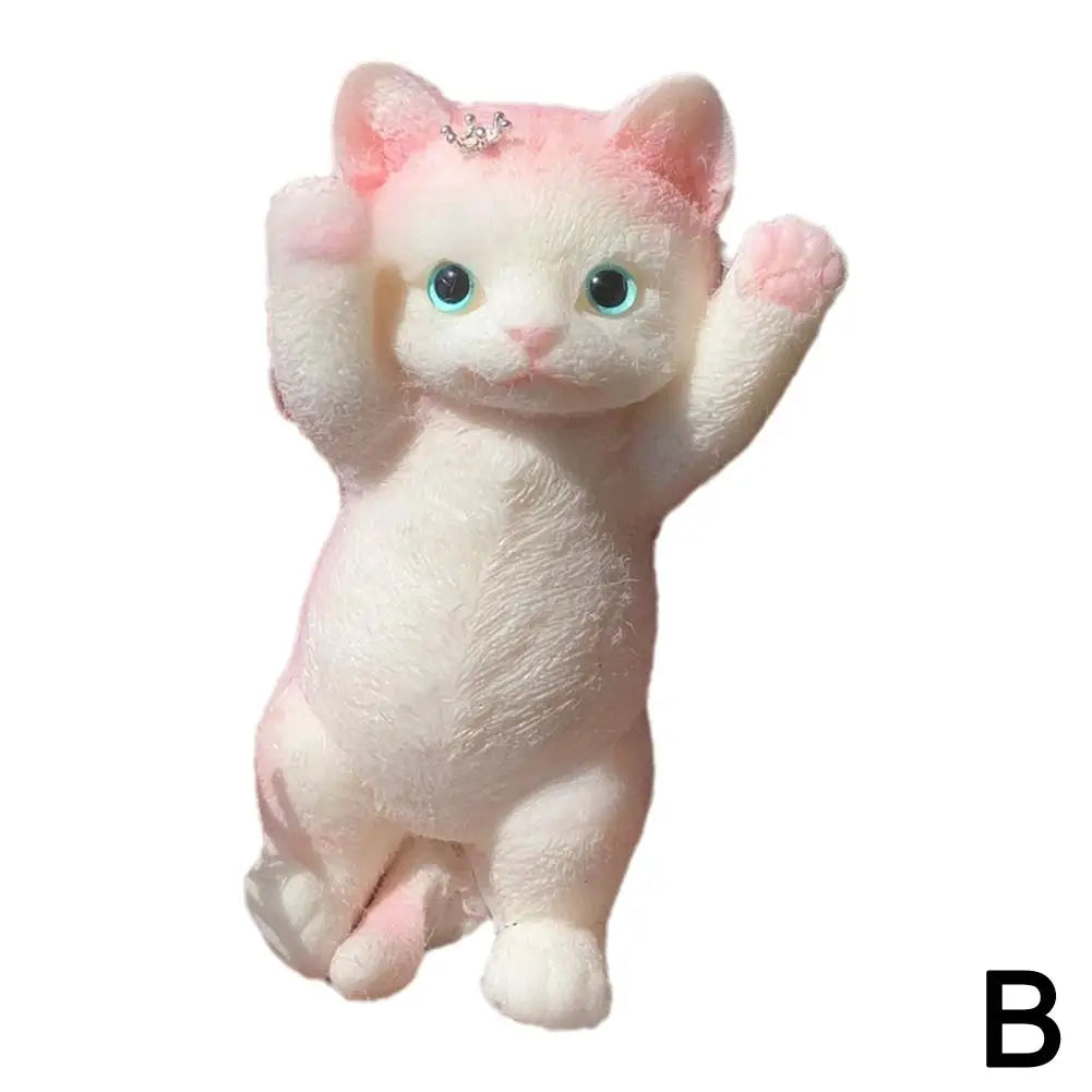 Anxiety Relief Cat Toy Realistic Cat Squeeze Toy for Stress Relief Soft Tpr Fidget Toy for Kids Teens Adults