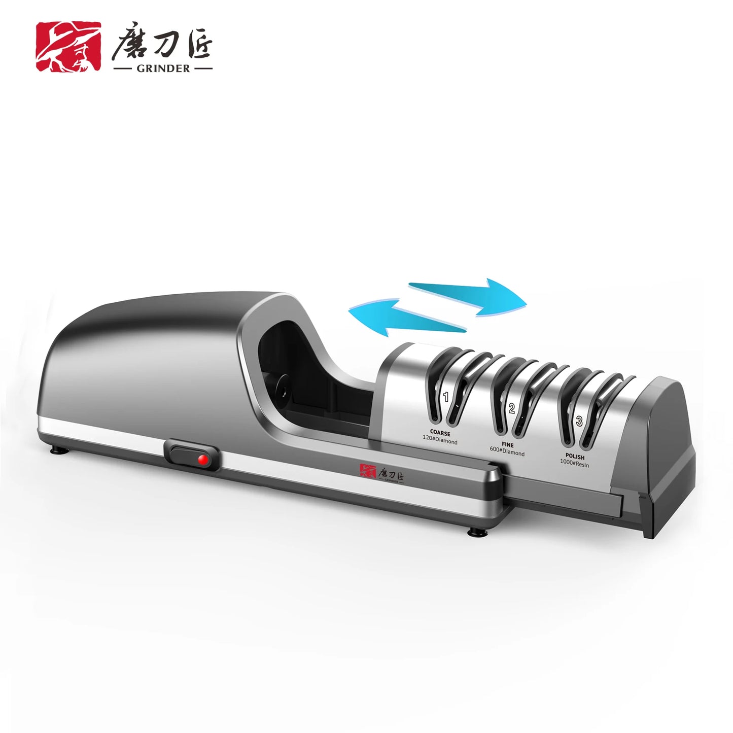 TG2403 Electric Knife Sharpener 15-Degree Bevel Grinding Kitchen Knife Specialized Features sharpening and polishing functions