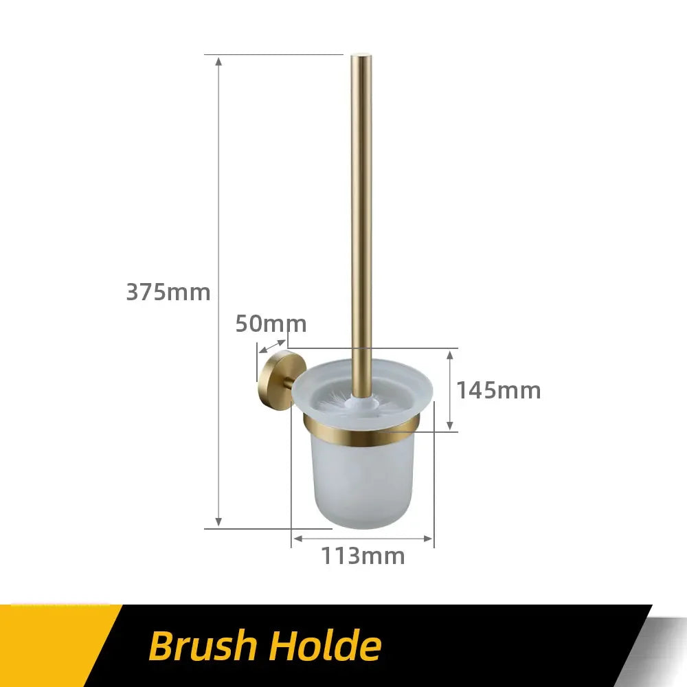 Bathroom Hardware Accessories Brushed Gold Knurled Brass Kit Towel Bar Ring Robe Hook Paper Holder Towel Ring Toilet Brush