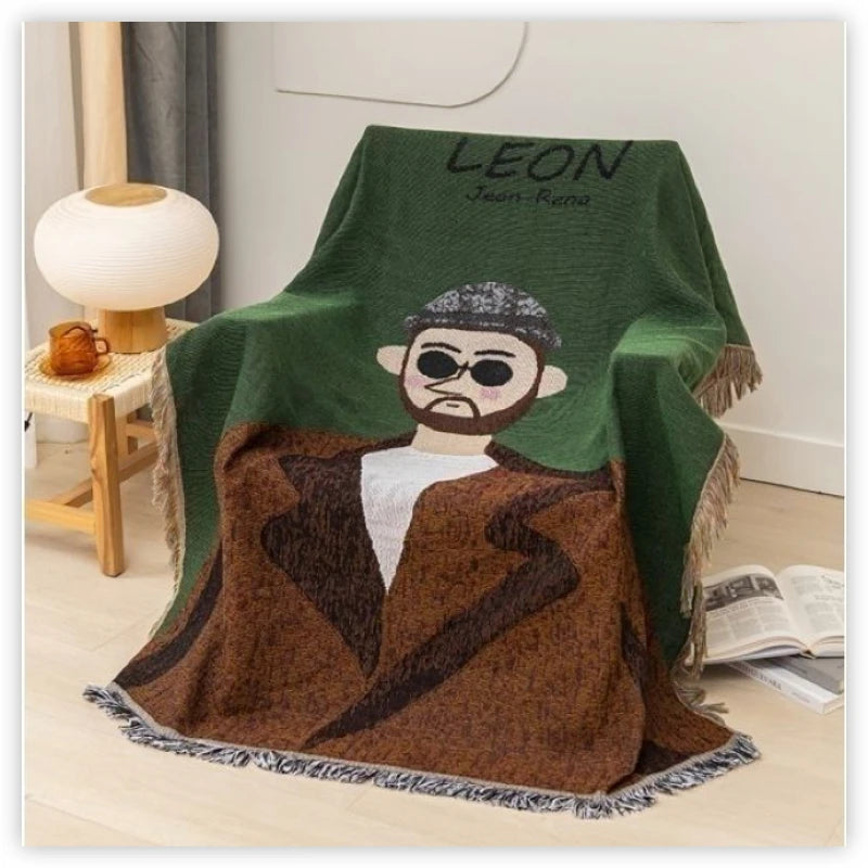Cartoon Couple Design Textile City Sofa Cover