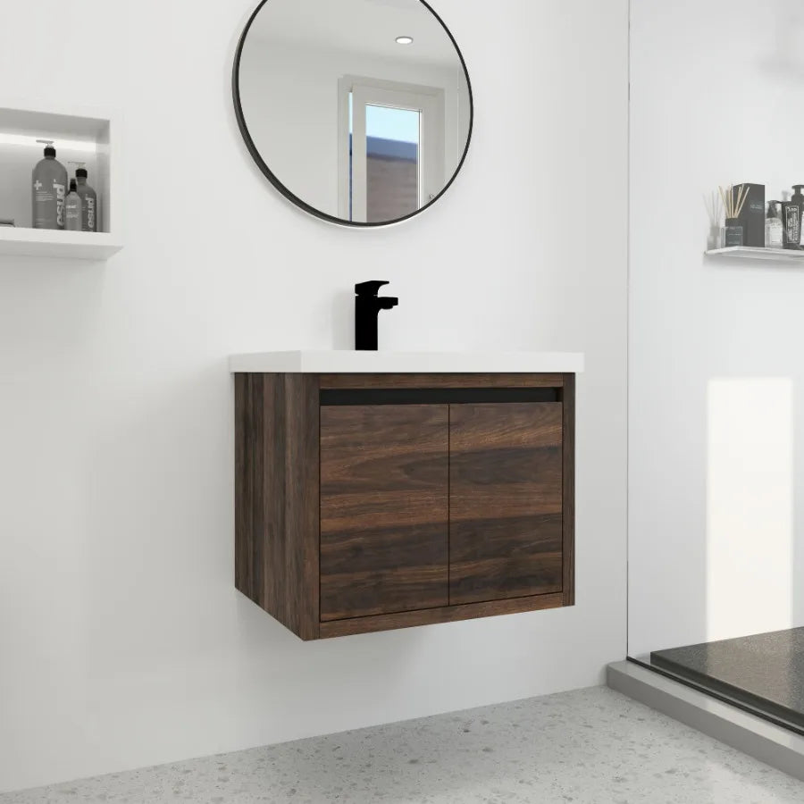 Bathroom Cabinet With Sink Soft Close Doors Float Mounting Design 24 Inch For Small Bathroom 24x18 KDPacking W128650530