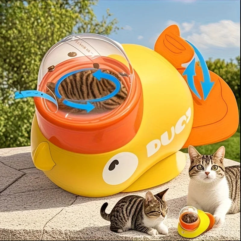 Automatic Pet Feeder Toy – Interactive Slow-Feed Bowl for Cats & Dogs, Fun Training Reward Game, No Batteries