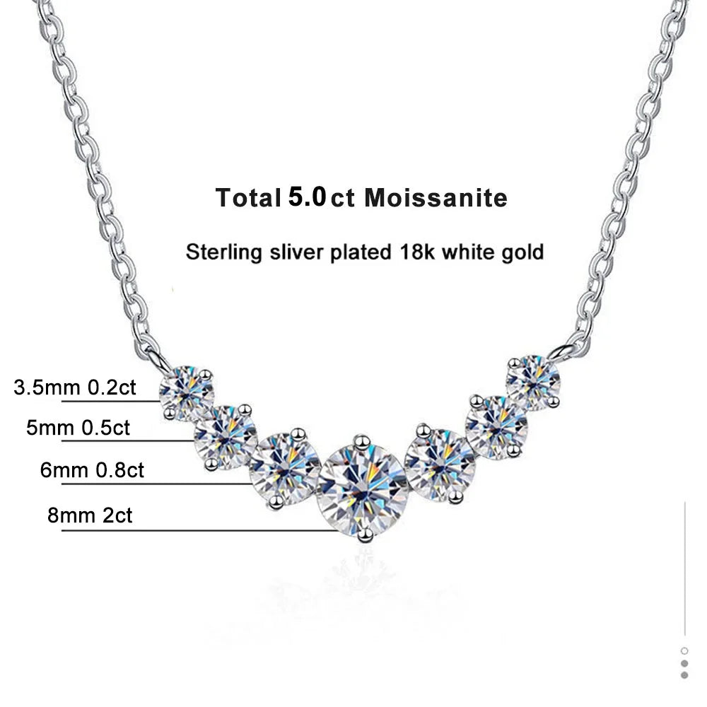 18k Sterling Sliver Plated White Gold Necklace