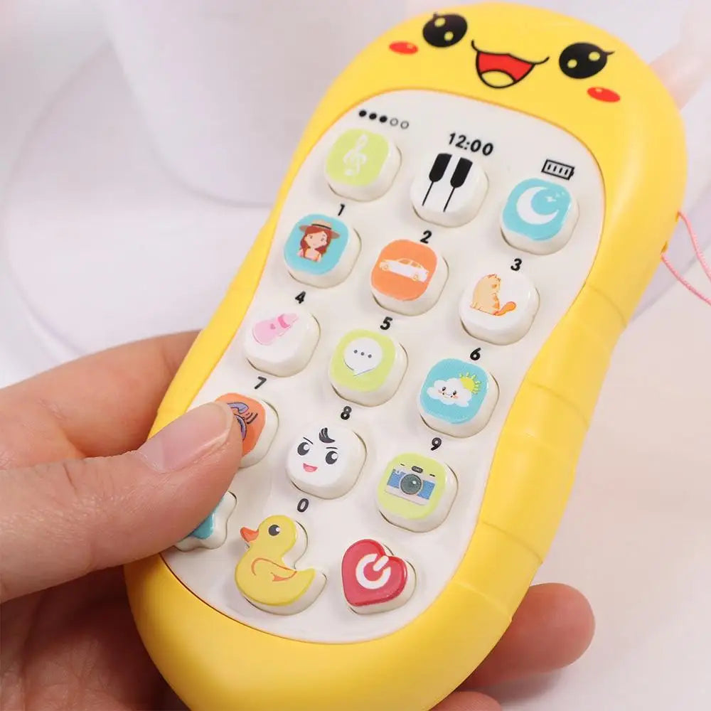 Simulation Phone Electronic Baby Cell Phone Toy Electronic Voice Toy Phones Musical Toys Silicone Safe