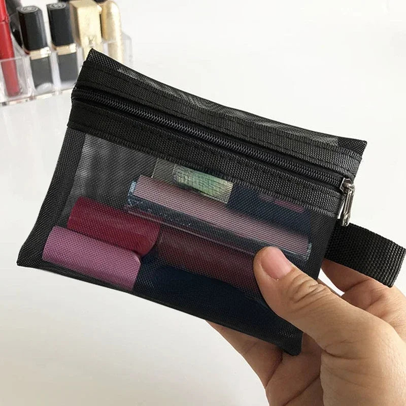 Mesh Cosmetic Travel Storage Makeup Bag Organiser